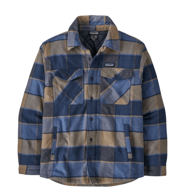 Patagonia Mens LW Insulated Fjord Flannel Shirt - William: Smolder Blue